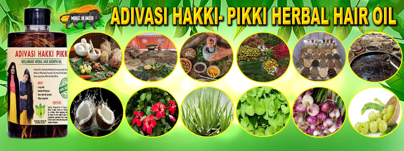 Original Mysore Karnataka ADIVASI HAKKI PIKKI HAIR Oil