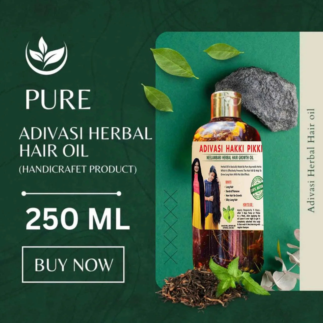 Original Mysore Karnataka ADIVASI HAKKI PIKKI HAIR Oil